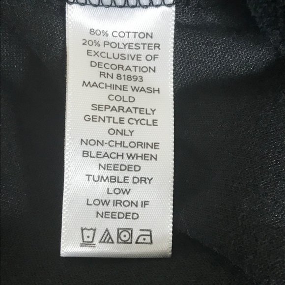 D&Co Active Black Velour Sweatshirt Size Small Petite Long Sleeve Pullover - Picture 6 of 6